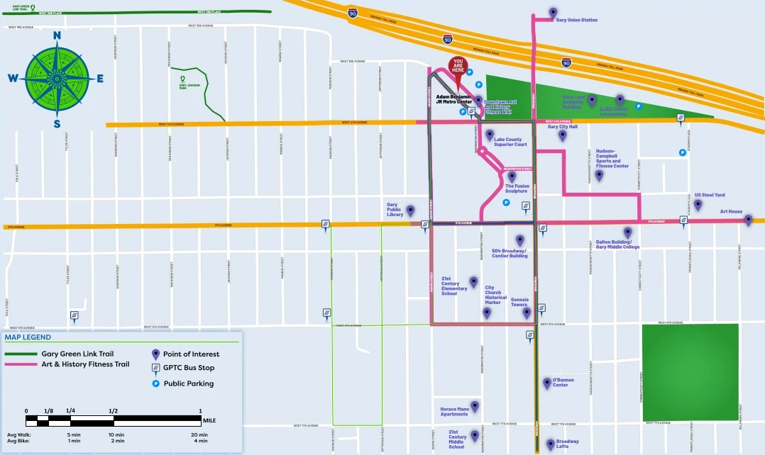 Cycle 219 Downtown Gary Map